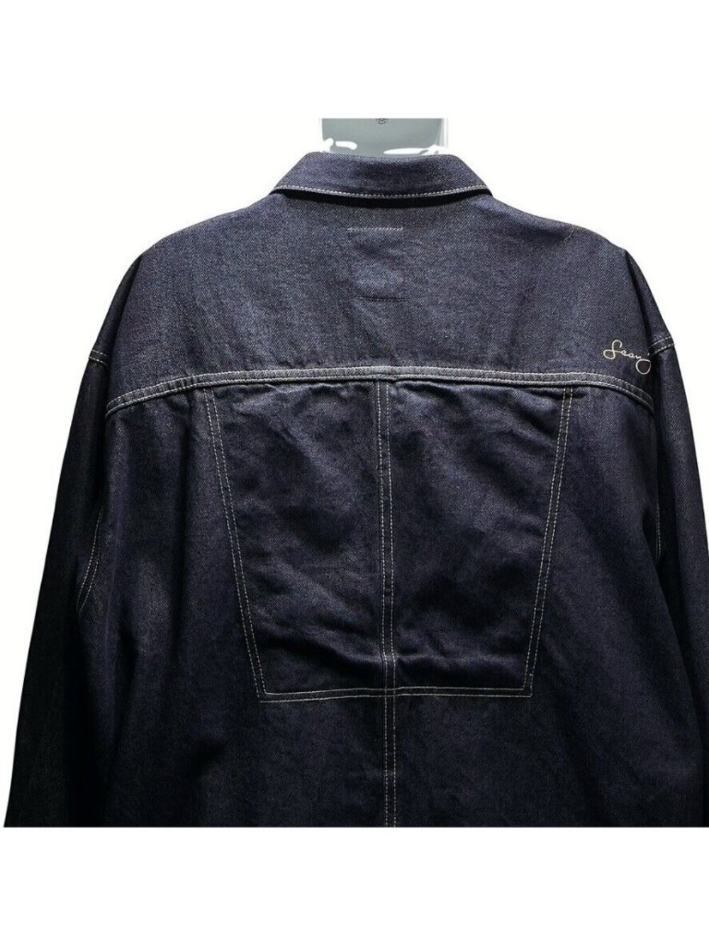 Vintage Sean John Mens XXL Denim Jacket Dark Blue - Picture 6 of 11